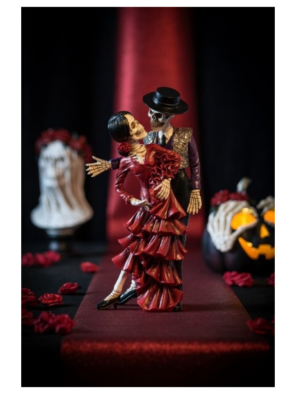 Statue de Couple El Día de los Muertos Haute qualité de 40 cm