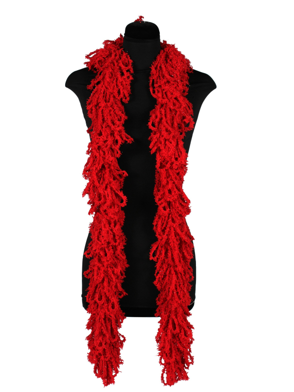 Boas en Acrylique Façon Tricot : L'Accessoire lavable  rouge