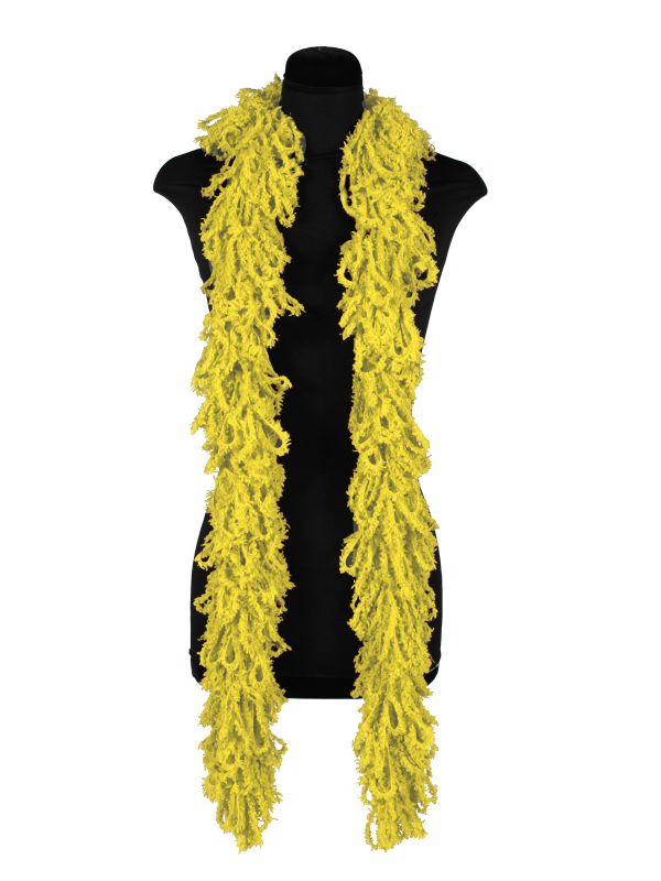 Boas en Acrylique Façon Tricot : L'Accessoire lavable  jaune