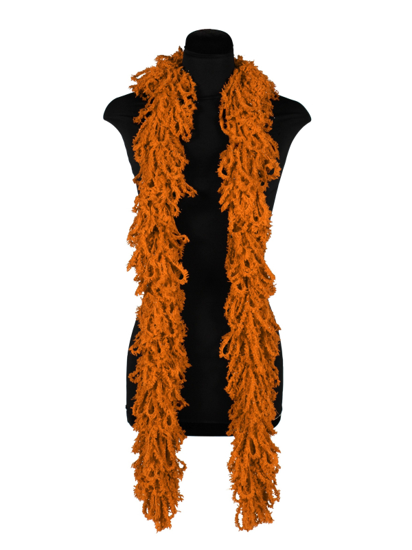 Boas en Acrylique Façon Tricot : L'Accessoire lavable  orange