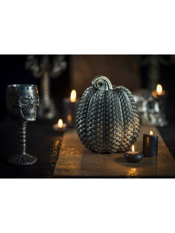 Décoration Halloween Élégante : Citrouille Mortalis Bronzea par Chaks