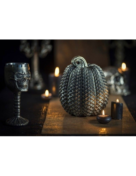 Décoration Halloween Élégante : Citrouille Mortalis Bronzea par Chaks