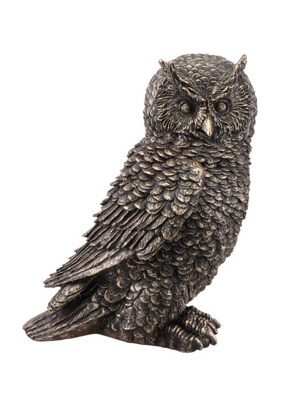Statue Chouette Bronze : Mystère et d'Élégance pour Votre Déco Halloween