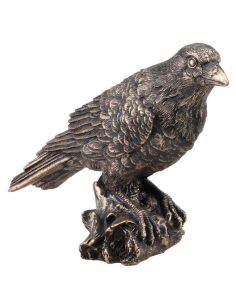 Statue Corbeau Bronze : Une Touche de Mystère et d'Élégance pour Halloween