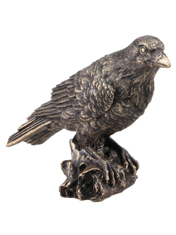 Statue Corbeau Bronze : Une Touche de Mystère et d'Élégance pour Halloween