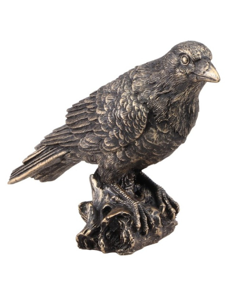 Statue Corbeau Bronze : Une Touche de Mystère et d'Élégance pour Halloween