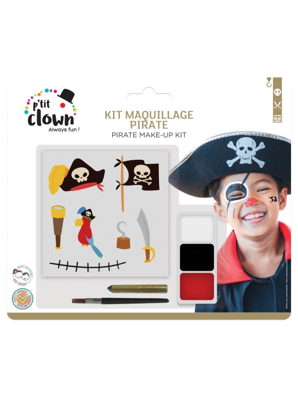 Kit Maquillage de Pirate Enfant avec Tatouages