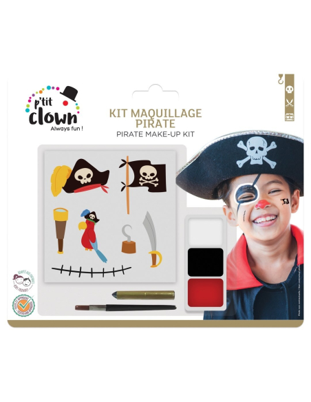 Kit Maquillage de Pirate Enfant avec Tatouages