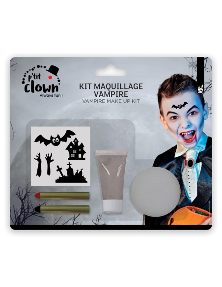 Kit maquillage de vampire/zombie avec stickers