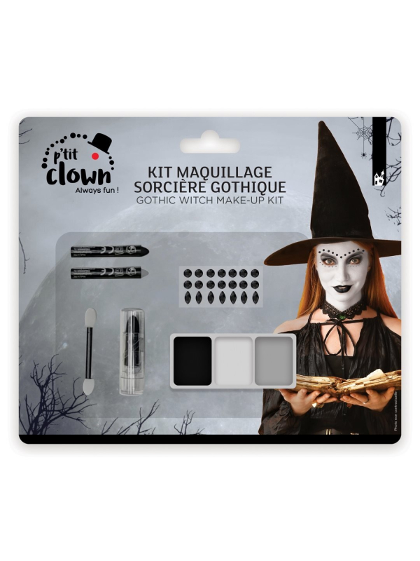 Kit Maquillage Sorcière Gothique avec Strass