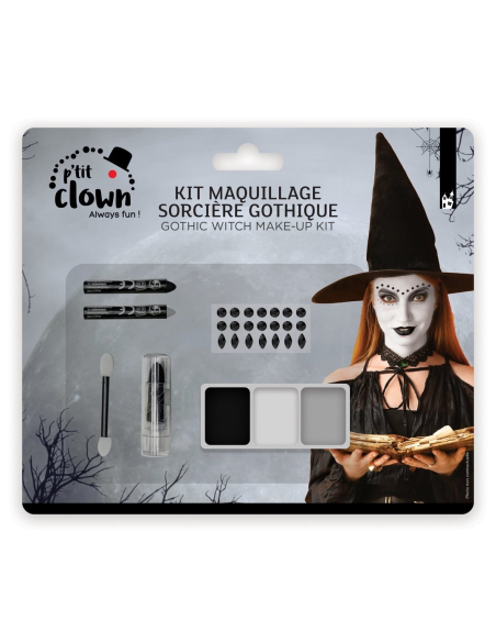 Kit Maquillage Sorcière Gothique avec Strass
