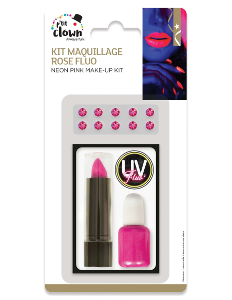 Kit de Maquillage Rose Fluo UV Néon - Festival