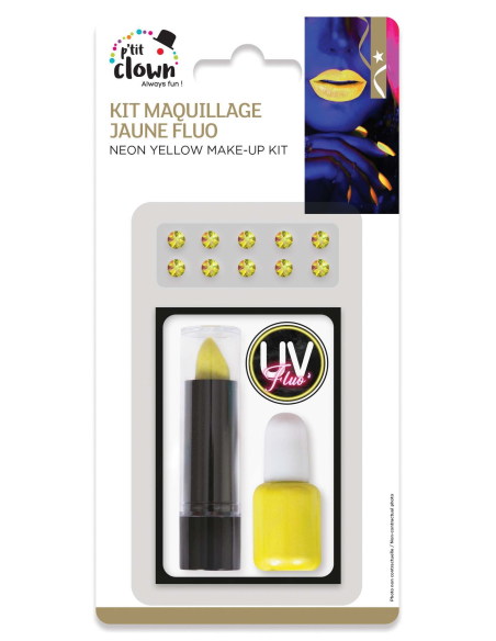 contenu complet
Kit de Maquillage Jaune Fluo : Éclairez vos Soirées avec Éclat !