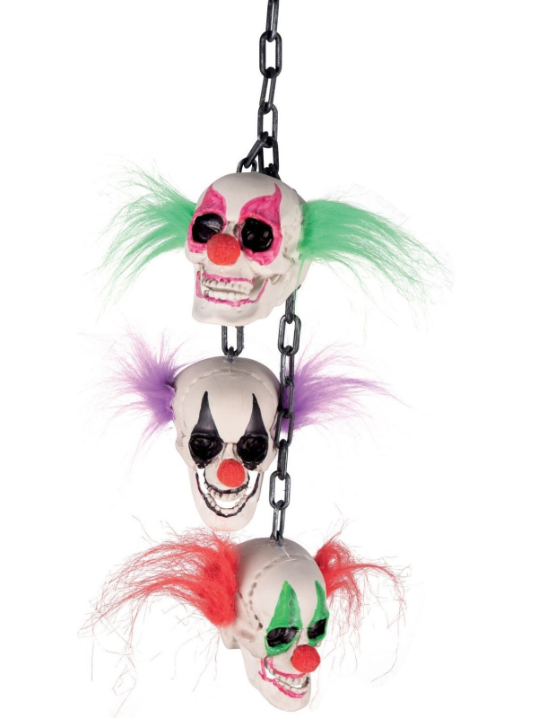 Crânes de Clowns Suspendus - Décoration d'Halloween