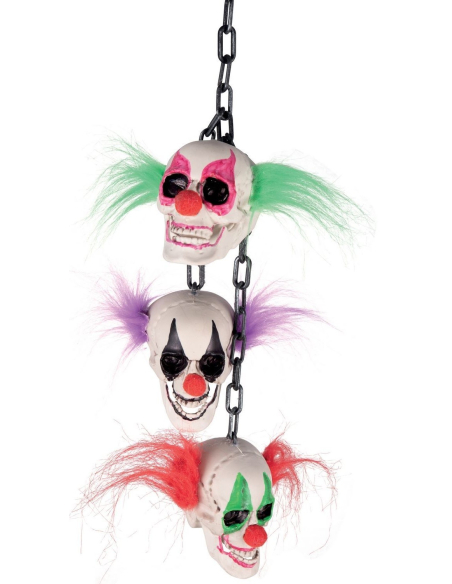 Crânes de Clowns Suspendus - Décoration d'Halloween