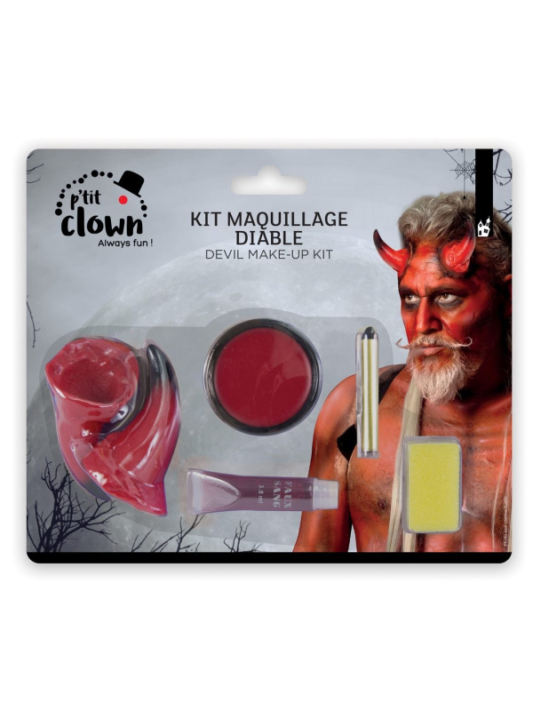 Kit de Maquillage Diable complet pour Halloween