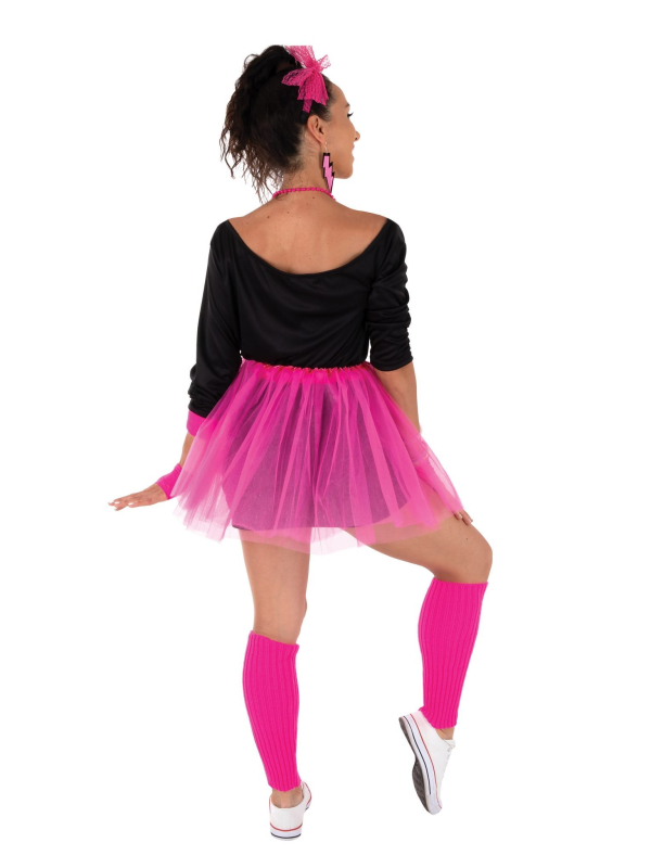 Déguisement Années 80 Femme Rose Fluo - Le Look Rétro Complet !