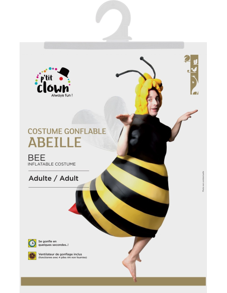 Costume Gonflable d'Abeille avec Ventilateur pour Adulte