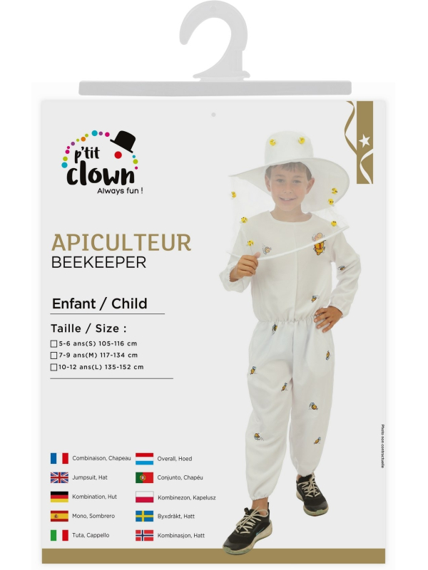 Déguisement d'Apiculteur pour enfant : Combinaison, chapeau