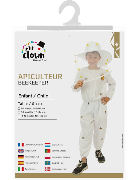 Déguisement d'Apiculteur pour enfant : Combinaison, chapeau