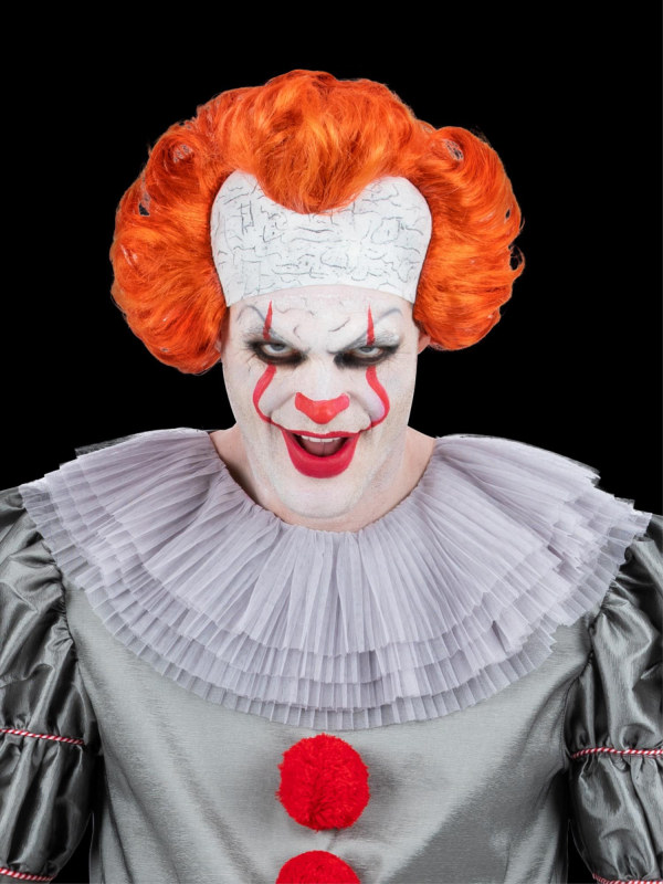 Perruque Pennywise en latex avec tête chauve dans IT Chapitre 2