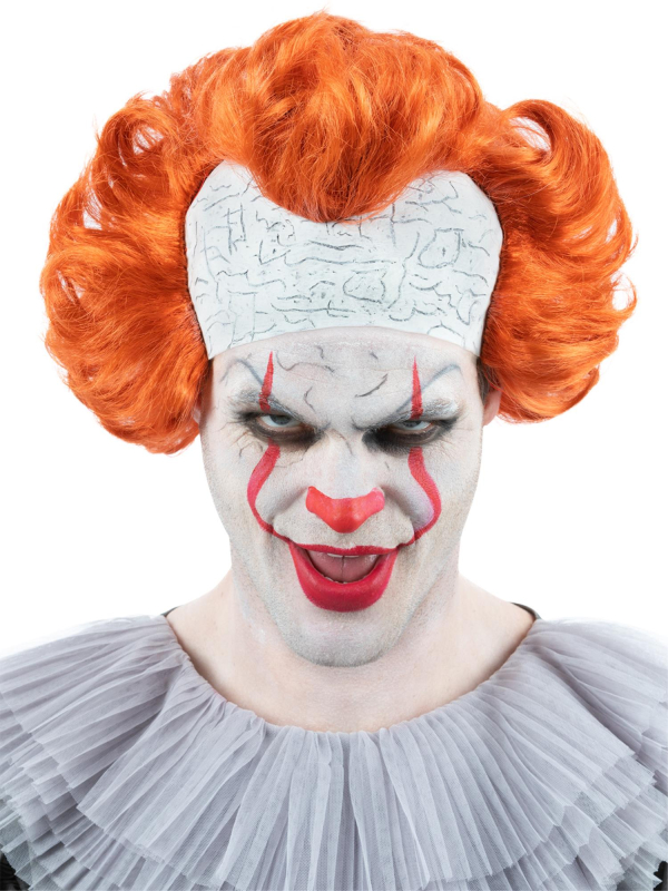 Perruque Pennywise en latex avec tête chauve dans IT Chapitre 2
