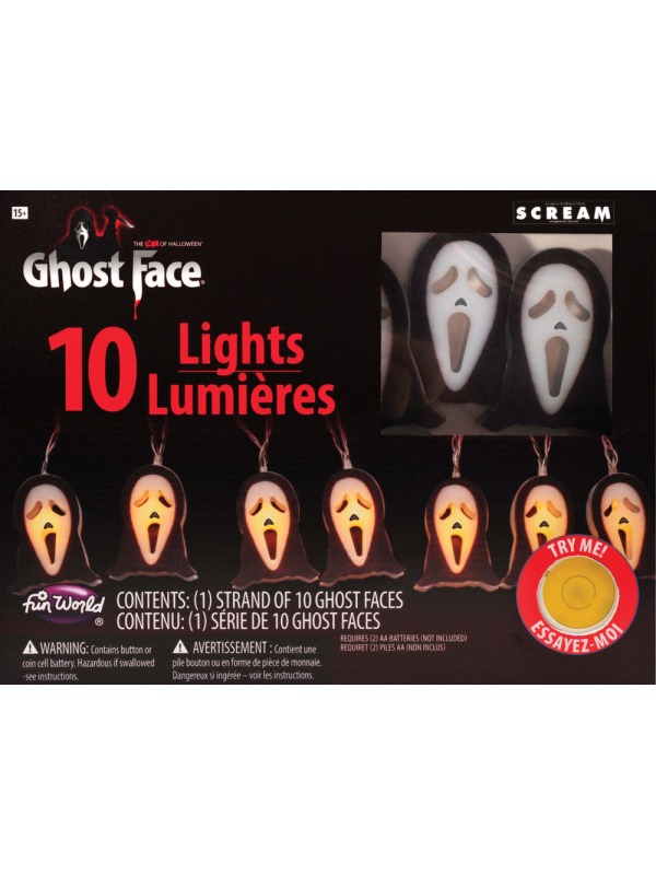 Guirlandes Lumineuses Ghost Face® Scream - Décoration Halloween