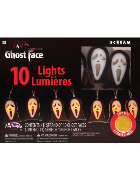 Guirlandes Lumineuses Ghost Face® Scream - Décoration Halloween