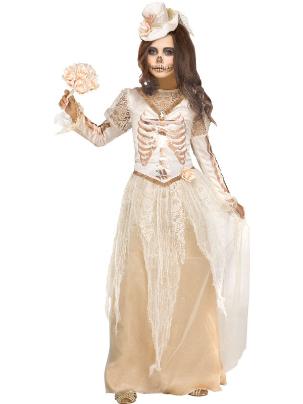Déguisement Mariée Victorienne Enfant - Halloween Hanté et Élégant !