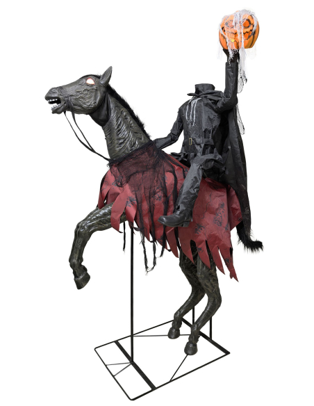 Automate Halloween : Cavalier Sans Tête sur Cheval - 210 cm