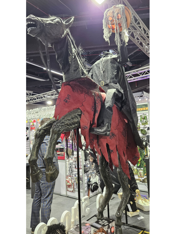 Automate Halloween : Cavalier Sans Tête sur Cheval - 210 cm