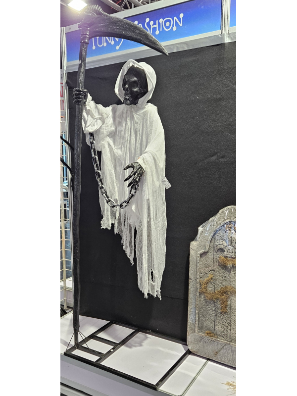Faucheuse Fantôme Flottante 230cm avec Chaîne : Créez un Cimetière Hanté Inoubliable!