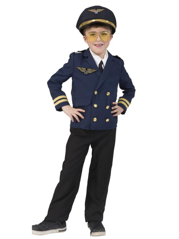 Déguisement Pilote d’Avion Enfant – Veste Uniforme Aviateur