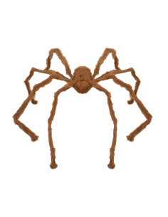 Araignée géante - marron - 128 cm : Décoration Halloween terrifiante