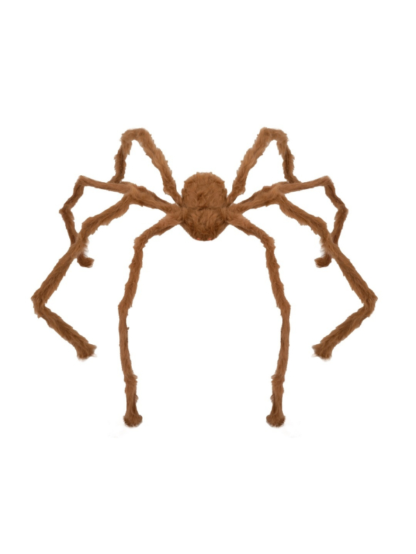 Araignée géante - marron - 128 cm : Décoration Halloween terrifiante