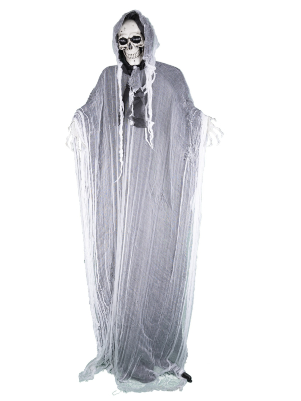 Faucheuse Animée 220 cm : Décoration Halloween terrifiante