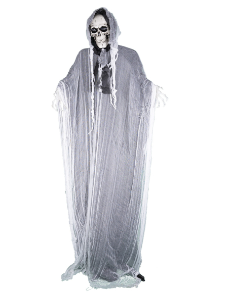 Faucheuse Animée 220 cm : Décoration Halloween terrifiante