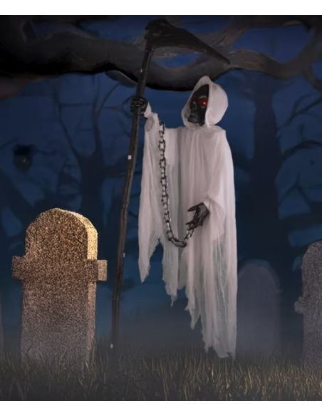 Faucheuse Fantôme Flottante 230cm avec Chaîne : Créez un Cimetière Hanté Inoubliable!