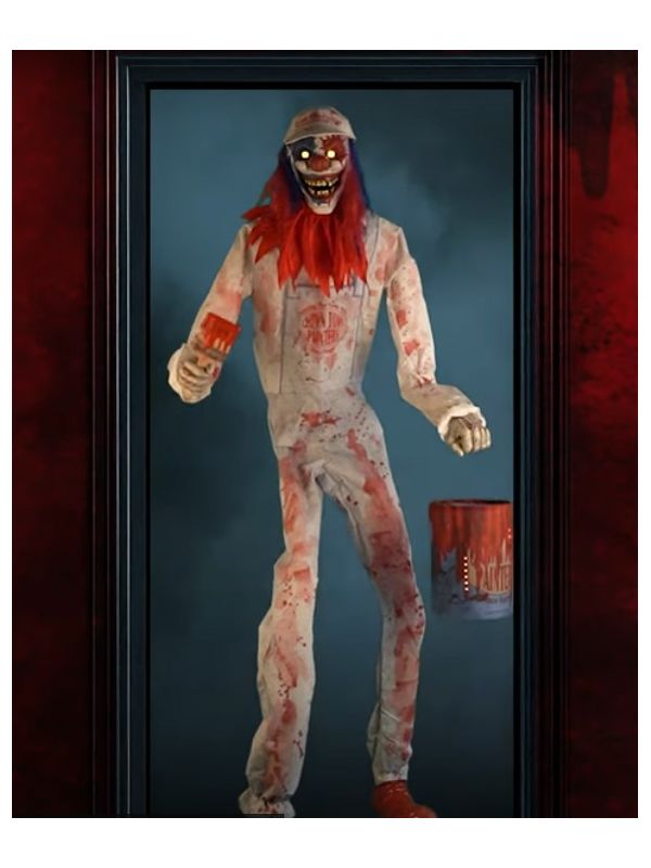 Automate Halloween Arty, le Clown 213 cm qui peint avec du sang