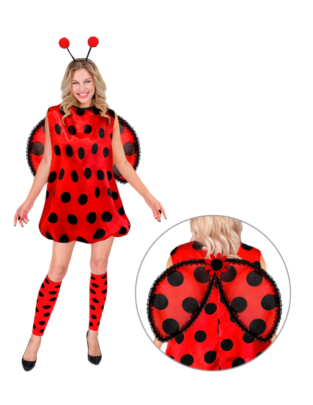 Costume Coccinelle Femme avec Accessoires - Idéal pour Soirées à Thème et Carnaval.