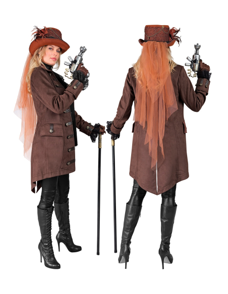 Veste Steampunk Femme - Manteau Polyvalent Pirate et Victorien