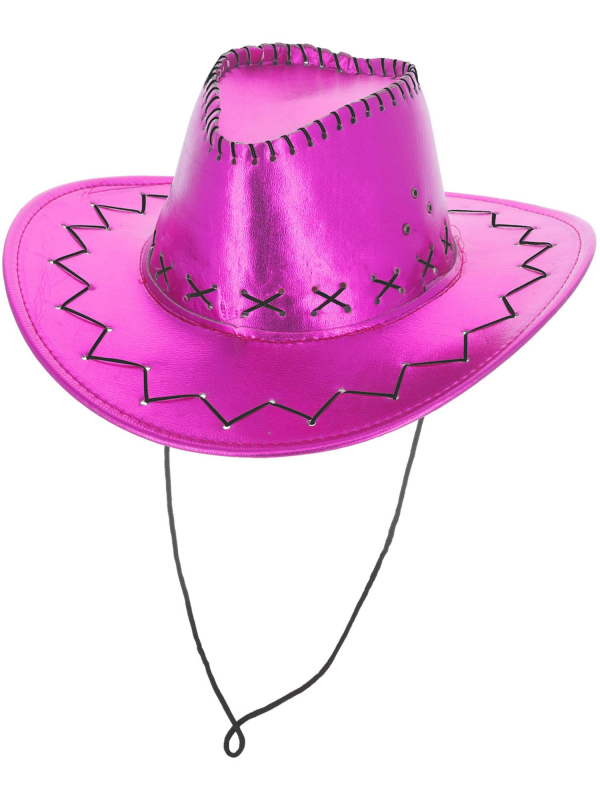 Chapeau Cowboy Rose Métallisé : L'Accessoire Tendance Barbie Western