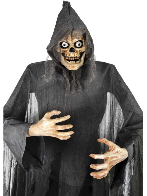 Automate Halloween Faucheuse Squelette Animée 180 cm Terrifiante