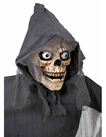 Automate Halloween Faucheuse Squelette Animée 180 cm Terrifiante