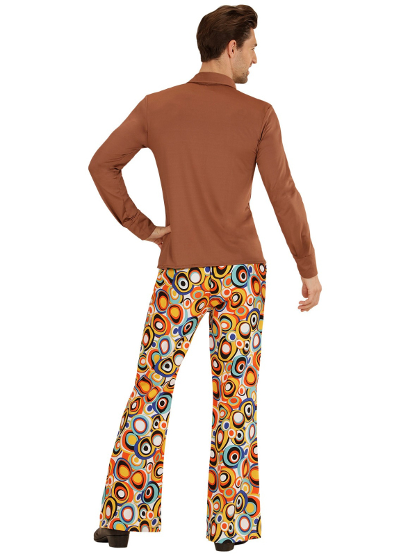 Chemise Disco Marron Homme | Déguisement Années 70| Look Vintage Rétro