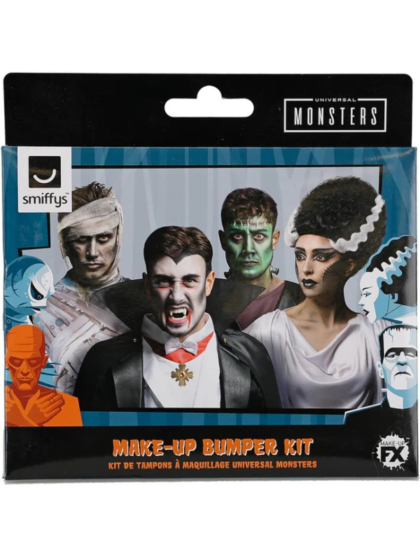 Kit de Maquillage Halloween Universal Monsters - Palette Complète pour Frankenstein, Momie et Vampire