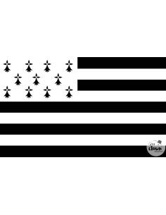 Drapeau Bretagne Gwenn ha Du - 90x150 cm