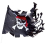 Drapeau pirate déchiré - Décoration Halloween & Anniversaire