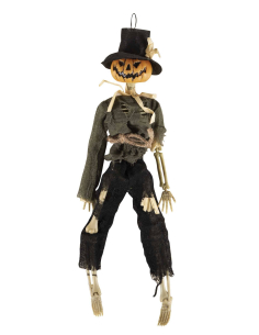 Squelette épouvantail 40 cm - Décoration Halloween effrayante