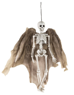Squelette ange déchu 40 cm - Décoration Halloween effrayante à suspendre